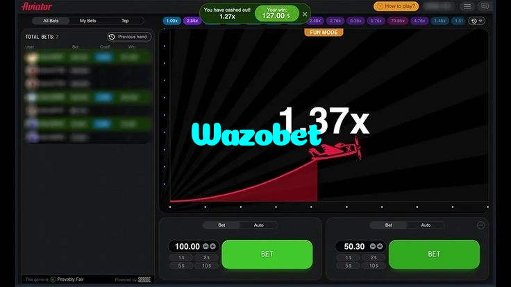 Wazobet casino presented on mobile device in Pakistan with slots and live games